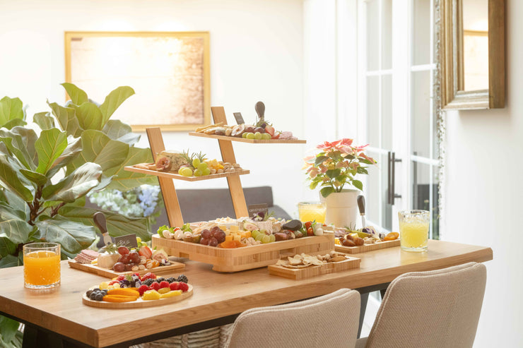 Premium Bamboe Verhoogd Tapasplank set