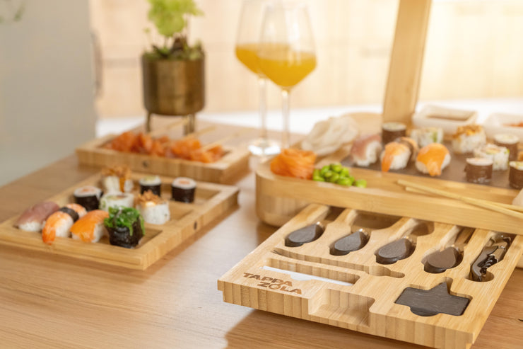 Premium Bamboe Verhoogd Tapasplank set